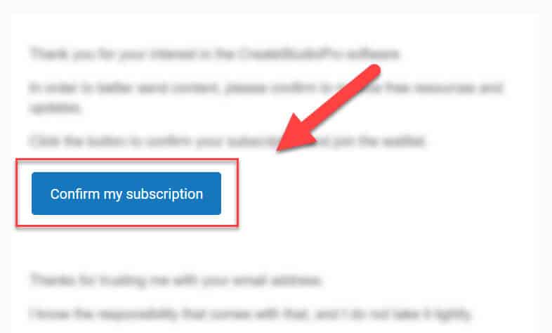confirm your subscription